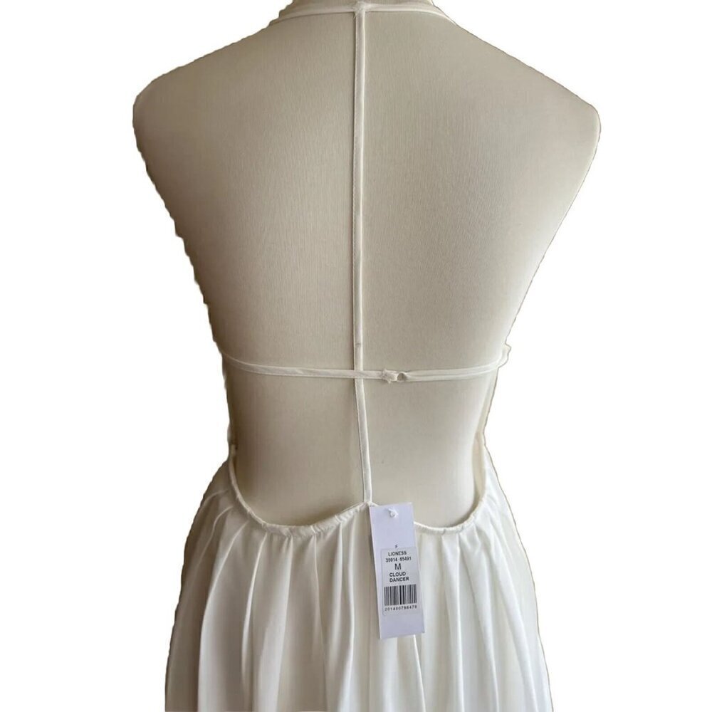 Lioness White Pleated Plunge Mini Dress M | Sold by Nasty Gal - Picture 9 of 10